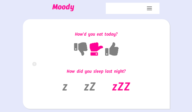 Moody.io Daily Questionaire